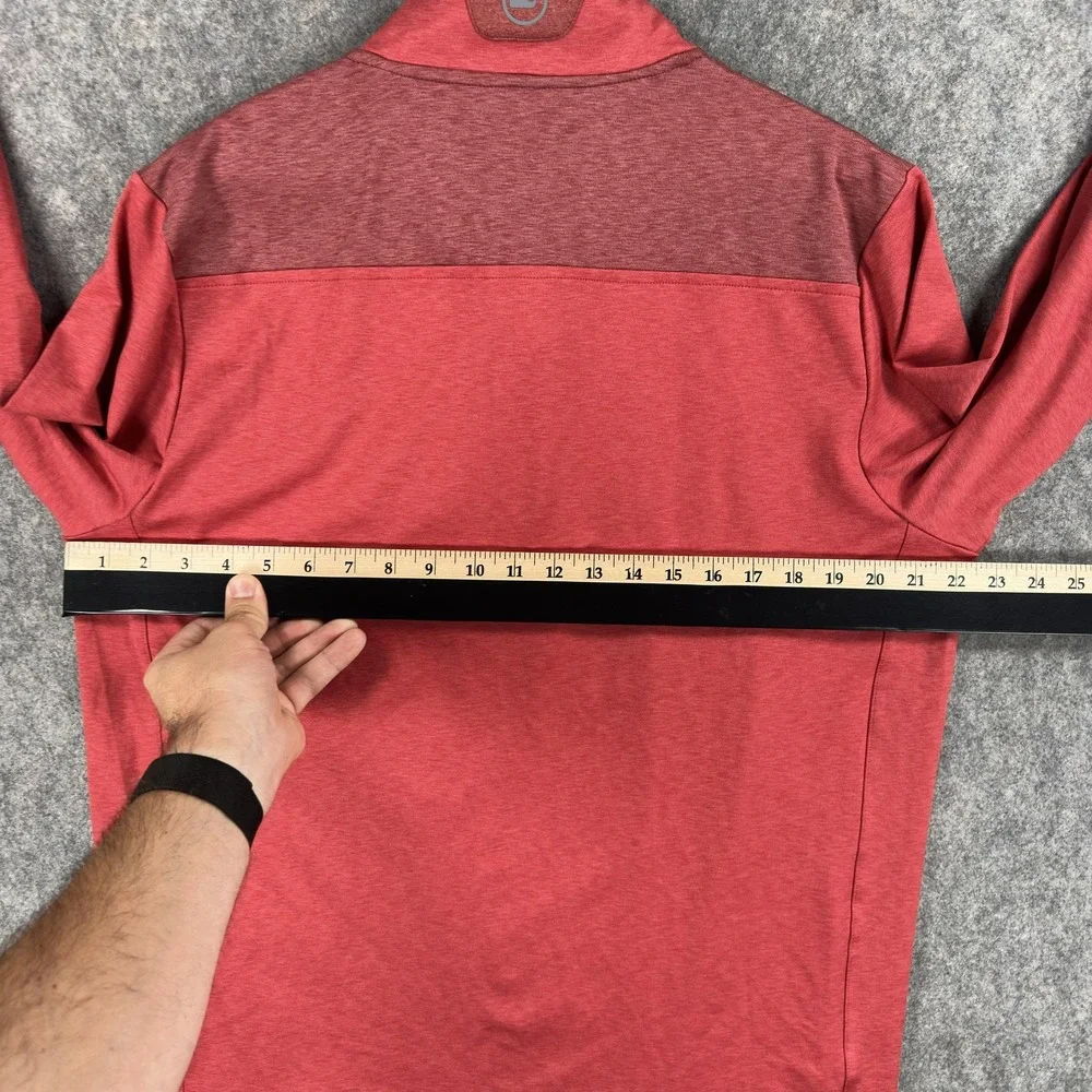 Vineyard Vines On-The-Go Shep Shirt Mens Large Red 1/4 Zip Nantucket Pullover